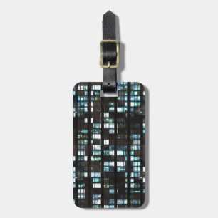 Illuminated windows pattern luggage tag