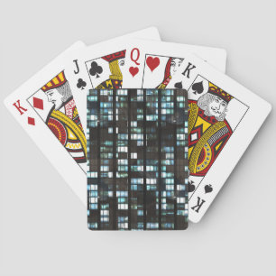 Illuminated windows pattern playing cards