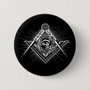 Illuminati All Seeing Eye Freemason Symbol 6 Cm Round Badge