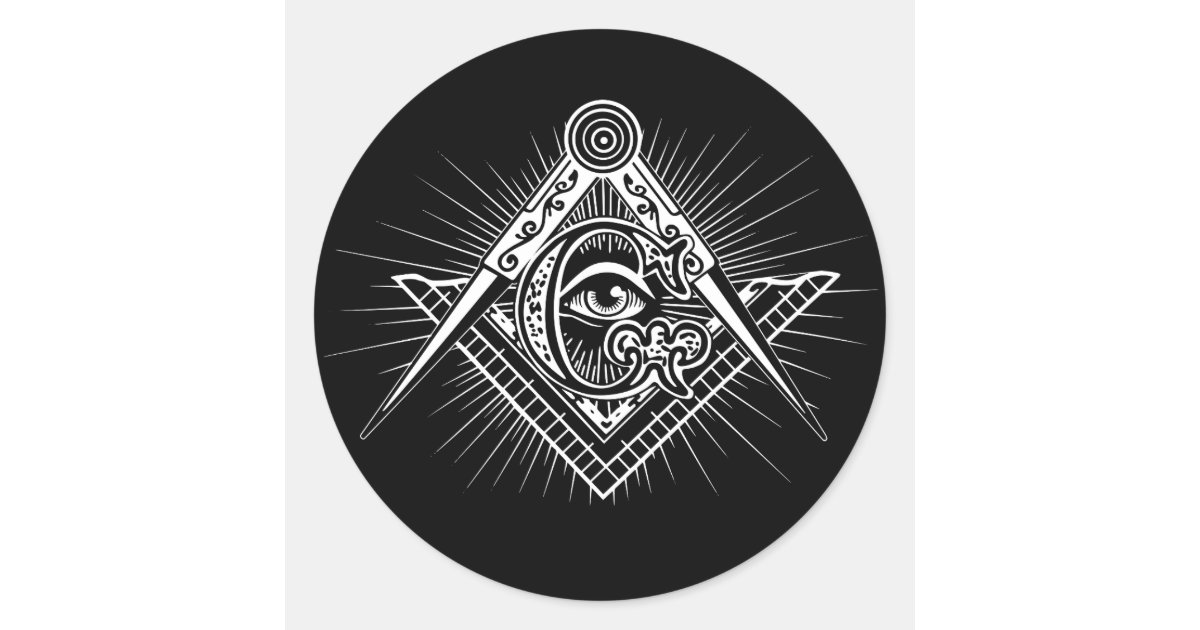 Illuminati All Seeing Eye Freemason Symbol Classic Round Sticker | Zazzle.co.uk