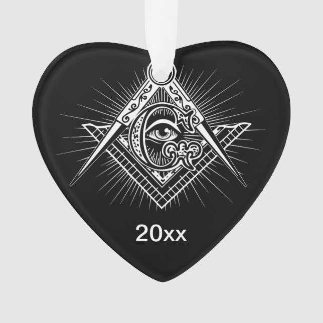 Illuminati All Seeing Eye Freemason Symbol Ornament (Front)
