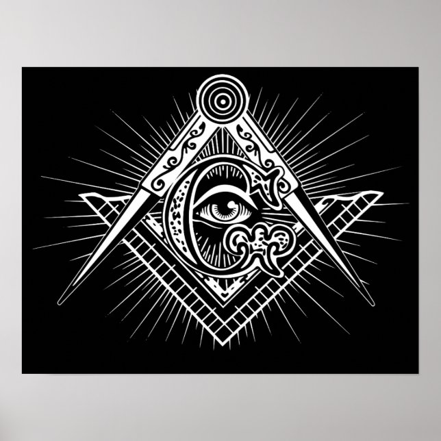 Illuminati All Seeing Eye Freemason Symbol Poster (Front)