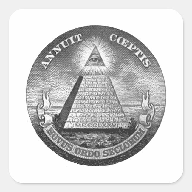 Illuminati All Seeing Eye Square Sticker (Front)