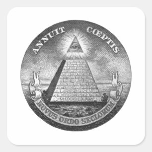 Illuminati All Seeing Eye Square Sticker
