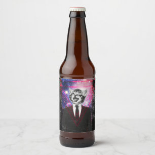 Illuminati cat beer bottle label