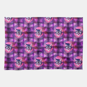 illuminati cat tea towel