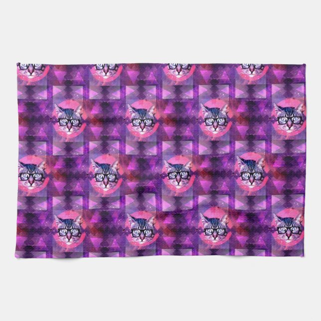 illuminati cat tea towel (Horizontal)