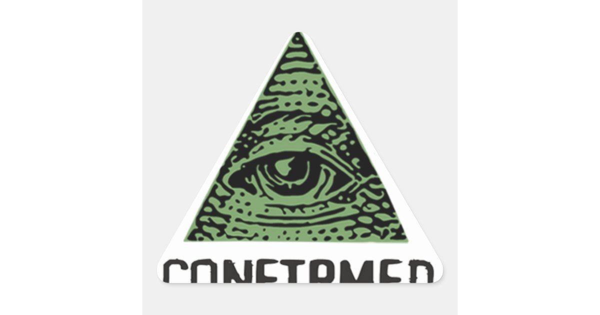 Illuminati Confirmed stings Triangle Sticker Zazzle.co.uk