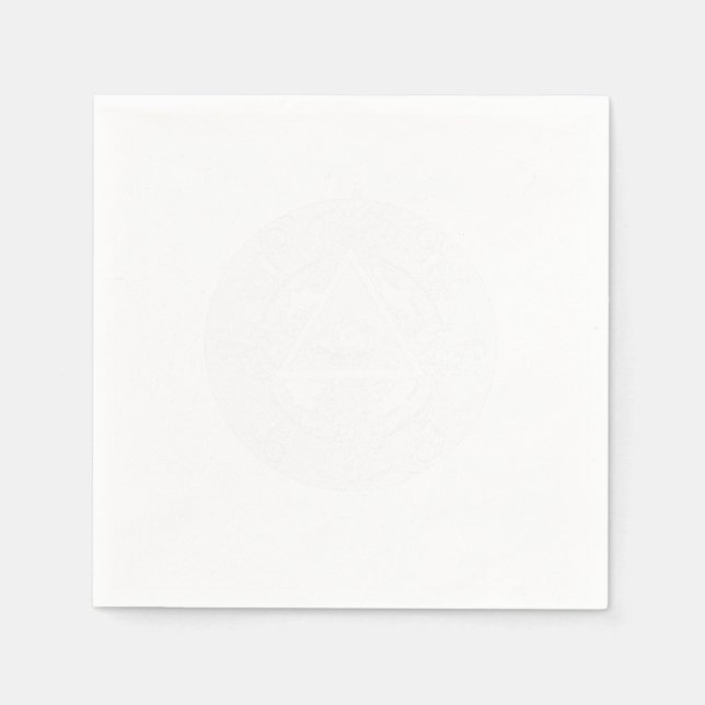 Illuminati Conspiracy Triangle Masonic Mandala Gif Napkin (Front)