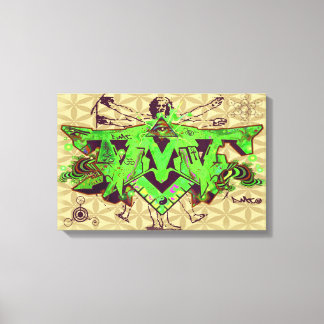 ILLUMINATI DMT GRAFFITI CANVAS FLOWER OF LIFE