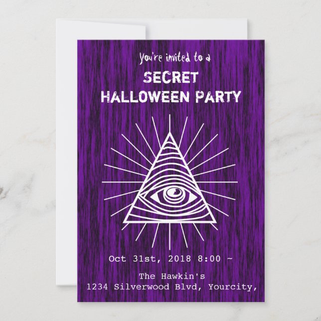 Illuminati Halloween Party Invitation (Front)