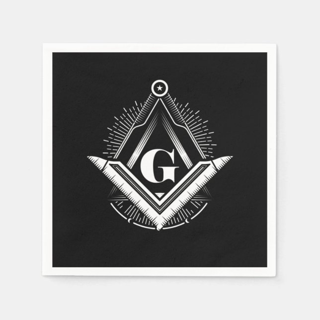 Illuminati Masonic Conspiracy Triangle Pyramid Gif Napkin (Front)