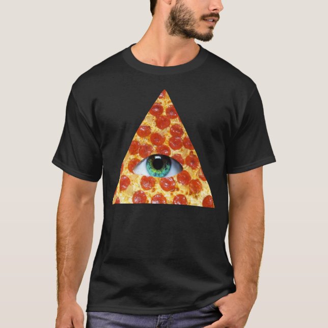Illuminati Pizza T-Shirt (Front)