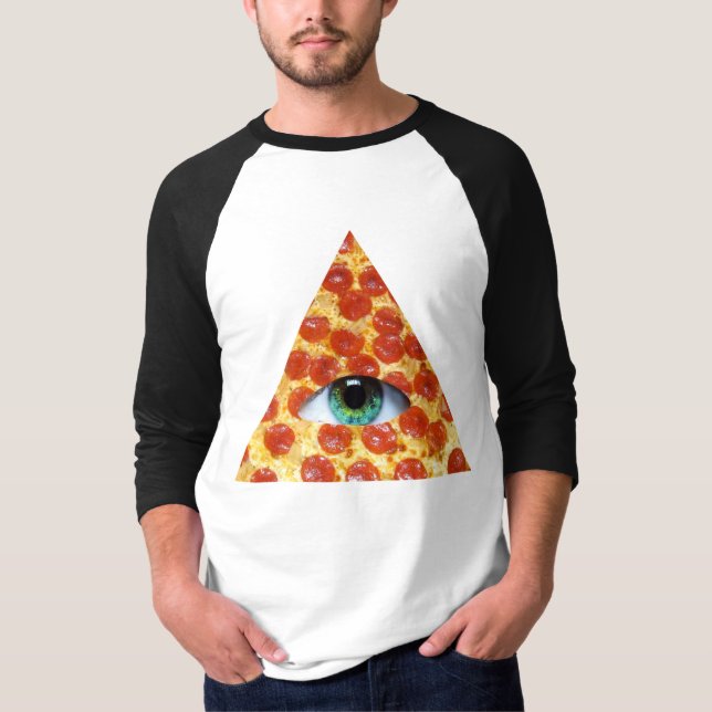Illuminati Pizza T-Shirt (Front)