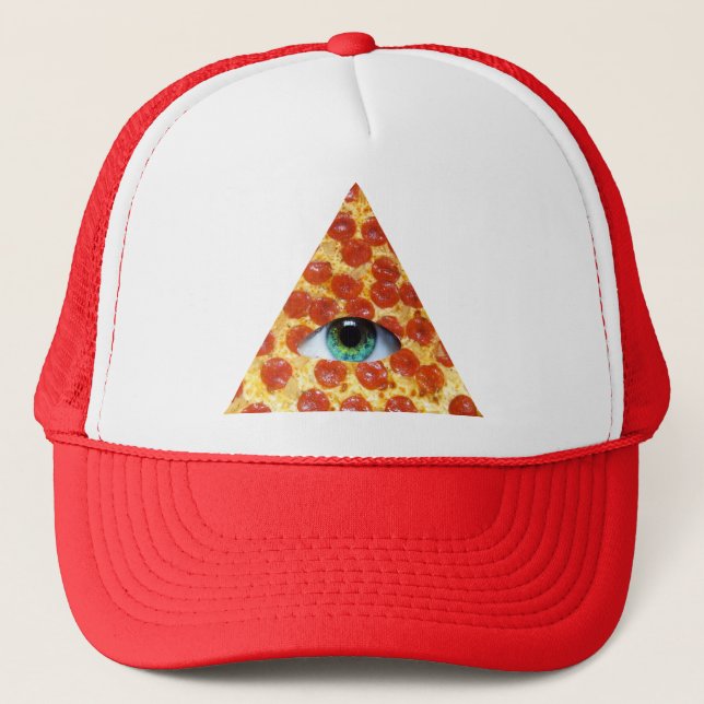 Illuminati Pizza Trucker Hat (Front)