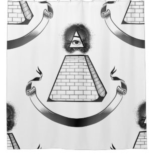 illuminati shower curtain bathroom