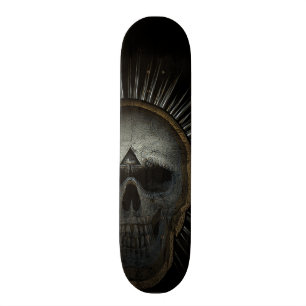 Illuminati skull skateboard