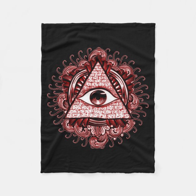 Illuminati Symbol Fleece Blanket (Front)