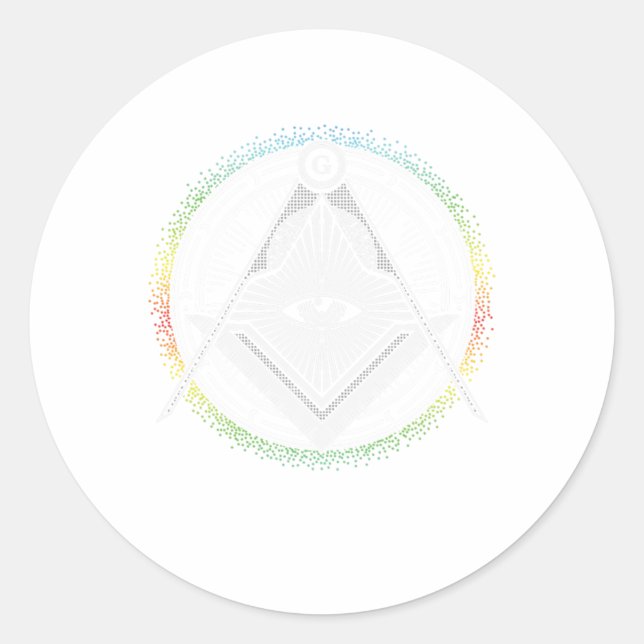 Illuminati Symbol Masonic Triangle Conspiracy G Gi Classic Round Sticker (Front)