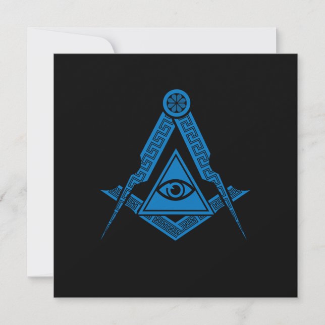 Illuminati Symbol Triangle Conspiracy Masonic Gift Invitation (Front)