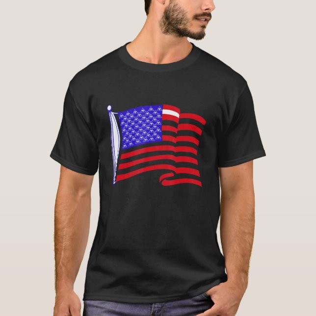 illuminati symbols flag american T-Shirt (Front)