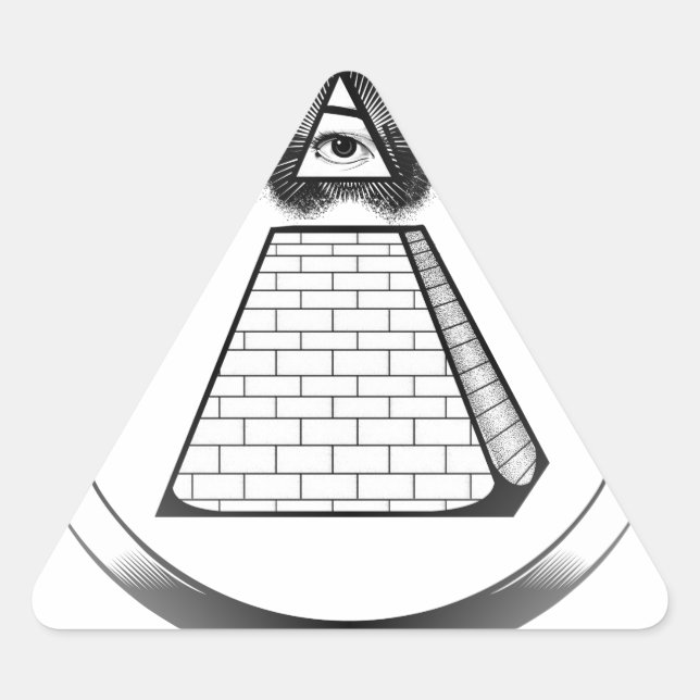 illuminati triangle sticker (Front)