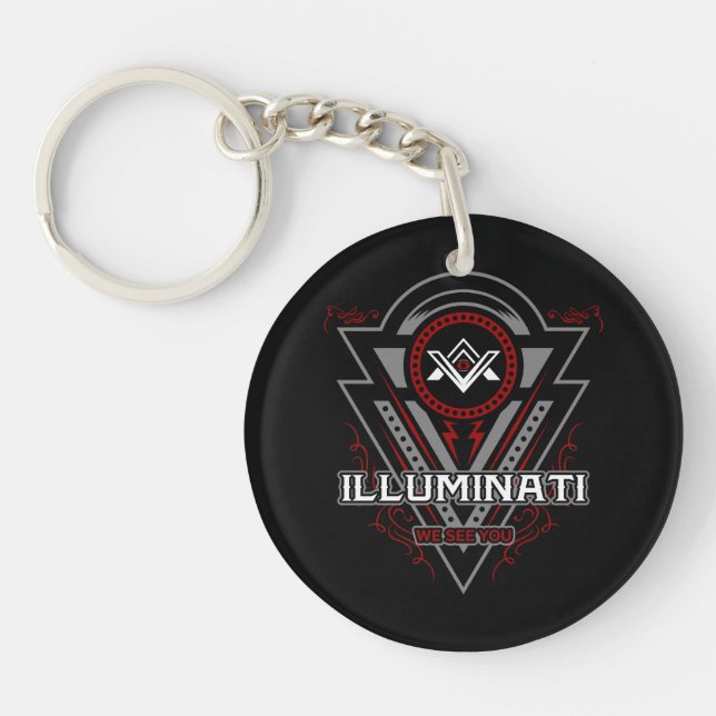 Illuminati We See You All Seeing Eye Key Ring (Front)