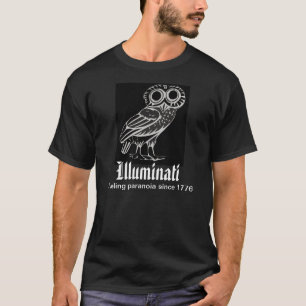 Illuminati, White on Black T-Shirt