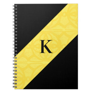 Illuminating Batik Black Monogrammed Notebook
