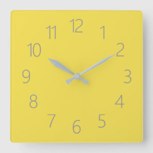Illuminating Colour Of Year Sunlight Sunny Square Wall Clock