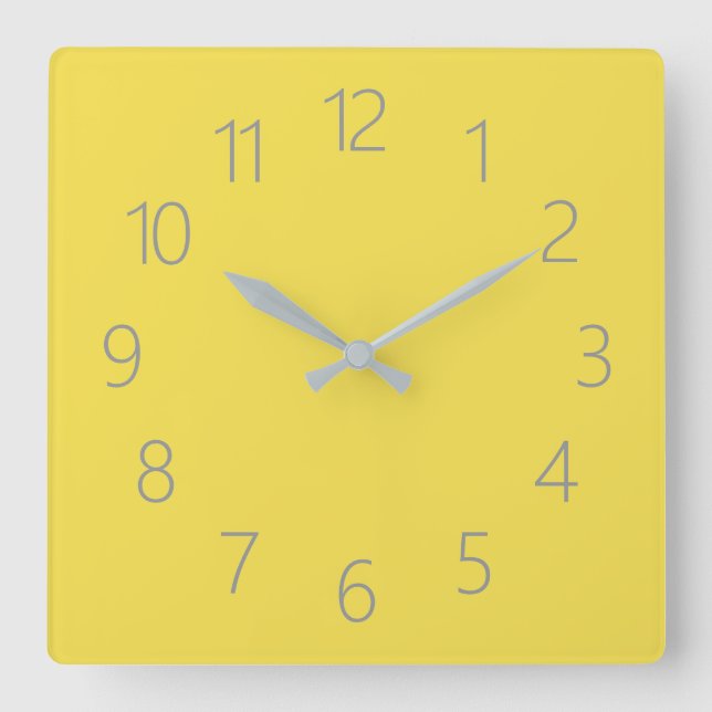 Illuminating Colour Of Year Sunlight Sunny Square Wall Clock (Front)