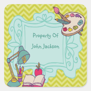 Illuminating Study Personalised Bookplate Sticker