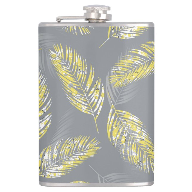 Illuminating Toucans: Marbling Tropical Hip Flask (Front)
