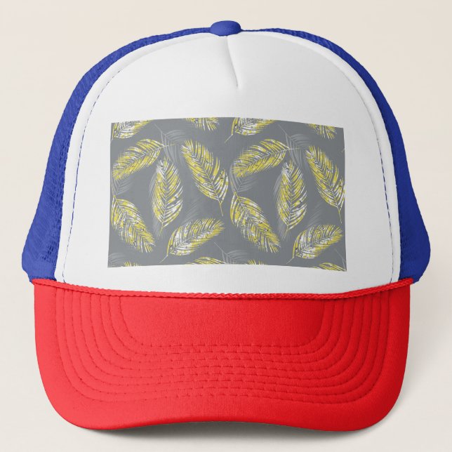 Illuminating Toucans: Marbling Tropical Trucker Hat (Front)