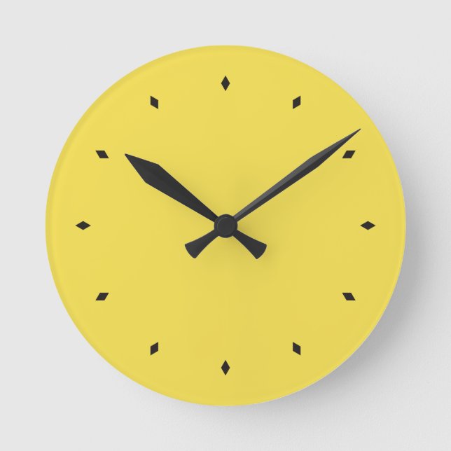 Illuminating Vibrant Yellow Colour Of Year Round Clock (Front)