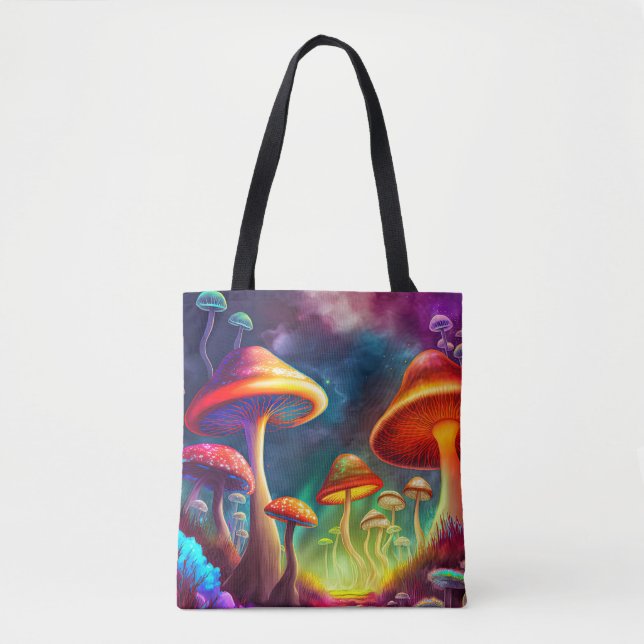 Illuminating Wild Mushrooms Tote Bag (Front)