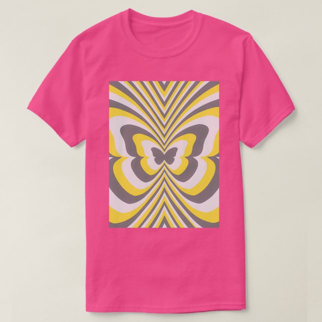 Illuminating Yellow Love Heart Coffee Latte Butter T-Shirt (Design Front)