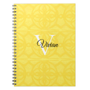 Illuminating Yellow Spiral Photo Notebook