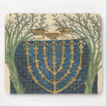 Illumination of a menorah, from mouse mat<br><div class="desc">Illumination of a menorah,  from the Jewish Cervera Bible,  1299 | by Joseph Asarfati | Art Location: Instituto da Biblioteca Nacional,  Lisbon,  Portugal | French Artist | Image Collection Number: XIR161985</div>