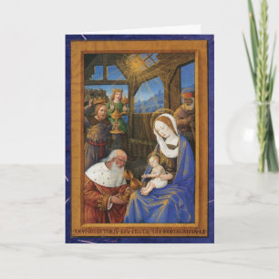 Illumination of the Adoration Christian Christmas Holiday Card
