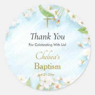 Illumination Orthodox Christian Baptism Classic Round Sticker