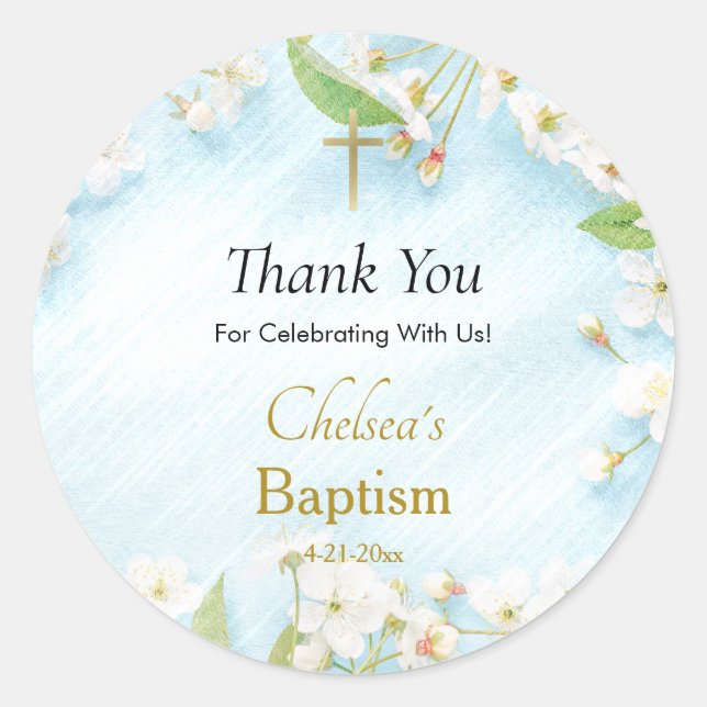 Illumination Orthodox Christian Baptism Classic Round Sticker (Front)