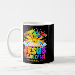 Illumination Station Shining A Light On Who Jesus Coffee Mug