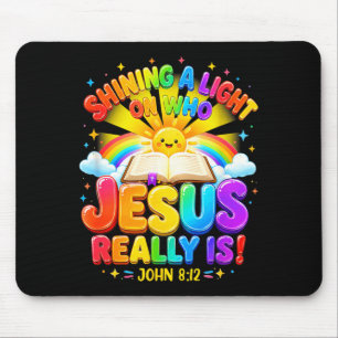 Illumination Station Shining A Light On Who Jesus Mouse Mat