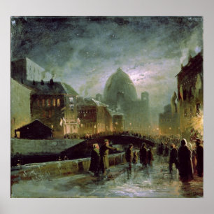 Illuminations in St. Petersburg, 1869 Poster
