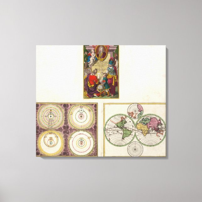 Illus Title Page Solar system, Charte vom Globo Canvas Print (Front)