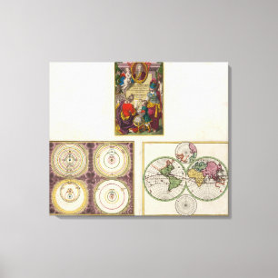 Illus Title Page Solar system, Charte vom Globo Canvas Print