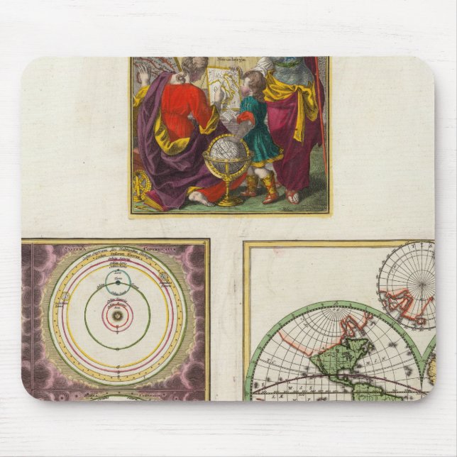Illus Title Page Solar system, Charte vom Globo Mouse Mat (Front)