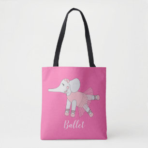 illusima Ballerina Elephant Ballet Tote Bag