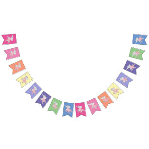 illusima Ballerina Elephant  Rainbow Bunting Flags